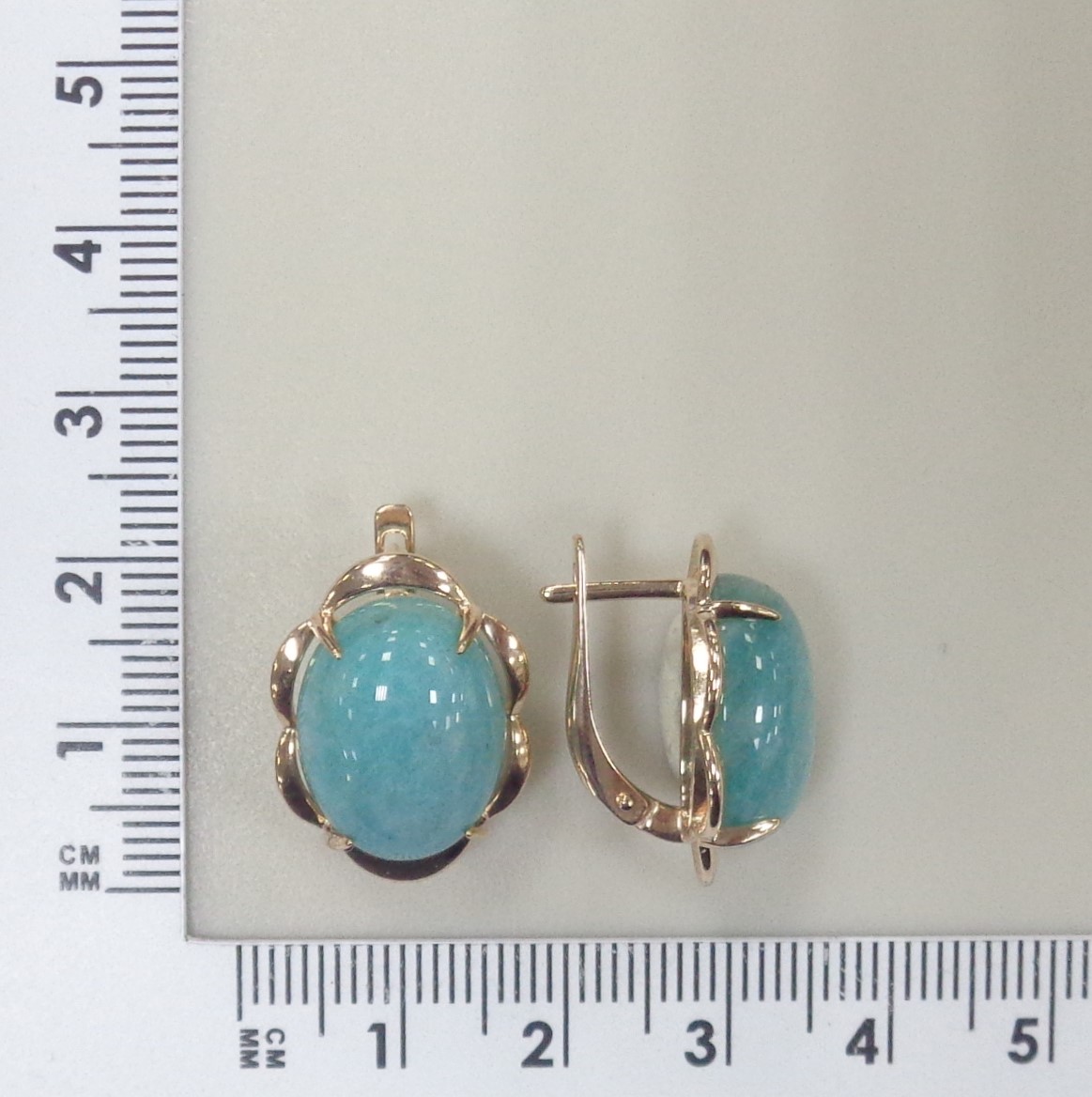 Серебряные серьги с амазонитами